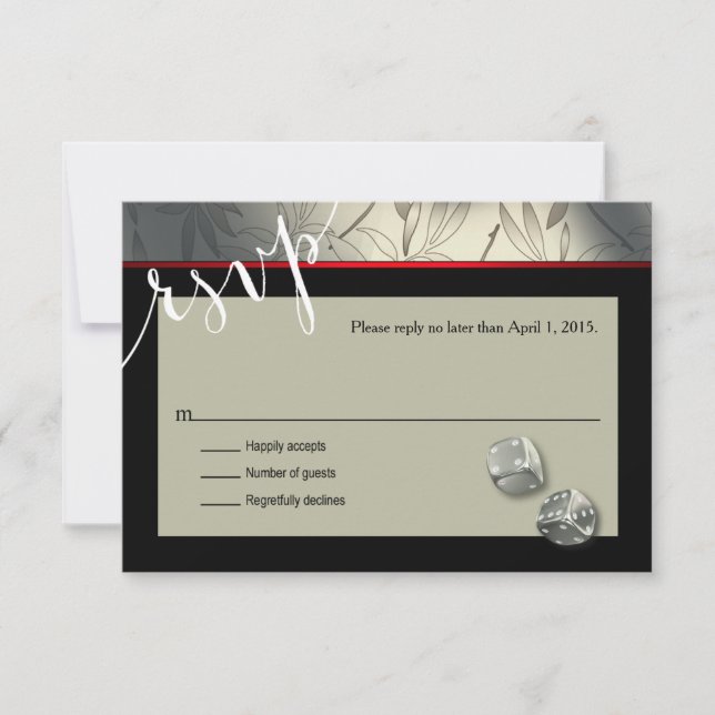 RSVP Las Vegas Art Deco | silver black Card (Front)