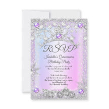 RSVP Lavender purple Quinceanera Winter Carriage 
