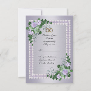 RSVP Lavender roses Card