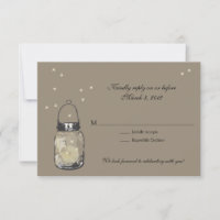 RSVP Mason Jar & Fireflies Wedding