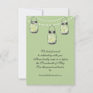RSVP Mason Jar Wedding Card
