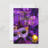 RSVP MASQUERADE Purple Gold Dance Party