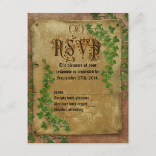 RSVP Mediaeval wedding Invitation
