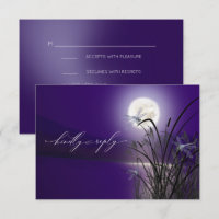 RSVP Menu Amethyst Full Moon Dragonfly Pond