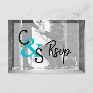 RSVP Modern Day Love 2 - Turquoise Card