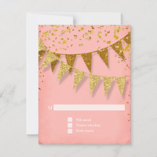 RSVP Modern Pennant Banner w Glitter Confetti
