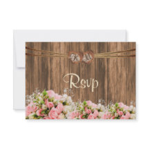 RSVP Monogram Heart with Pink and White Roses