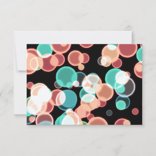 RSVP Multicolored Bubbles on a Black Background (Front)