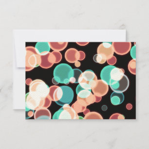 RSVP Multicolored Bubbles on a Black Background