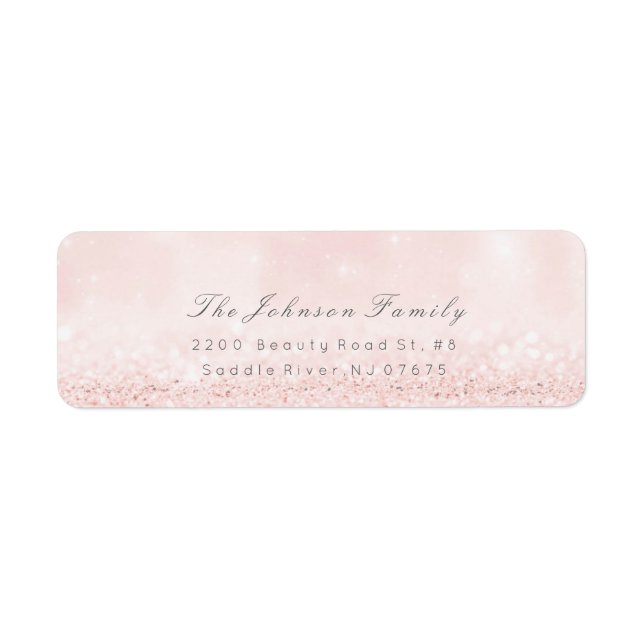RSVP Name Address Blush Silver Pink Blue Pastel (Front)