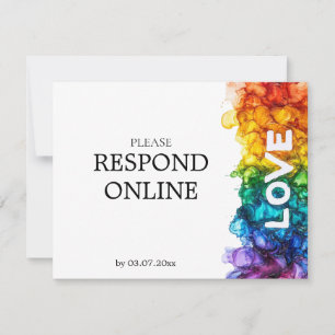 🌈 RSVP online LGBTQ Painted With Love wedding Card