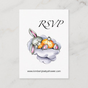 RSVP Online Little Bunny Baby Shower Enclosure Ca Card