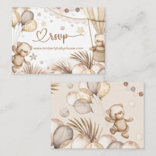 RSVP Online Teddy Bear Baby Bear Baby Enclosure Card