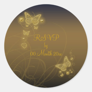 RSVP party Classic Round Sticker