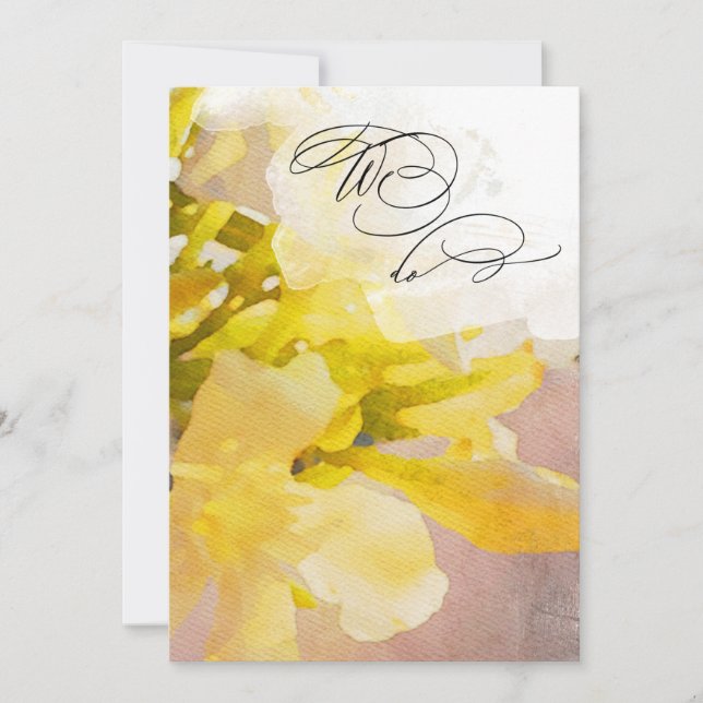 ~* RSVP Peach WE DO Floral AR15 QR WEDDING Invitation (Front)