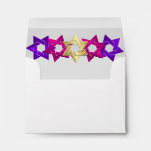 RSVP Pink Gold Purple Star on Any Colour Envelope