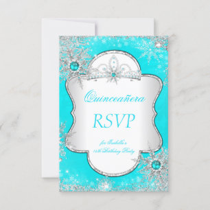 RSVP Princess Quinceanera Aqua Blue Teal