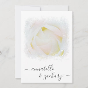 *~* RSVP - QR code Floral Rose AR8 Wedding Invita Invitation
