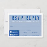 RSVP REPLY RESPONSE modern block royal blue<br><div class="desc">by kat massard >>> https://linktr.ee/simplysweetpaperie <<< A fun coloured, bold type design for your RSVP REPLY CARDS - to match your main invitations. Love the design, but would like to see some changes - another colour scheme, product, add a photo or adapted for a different occasion - no worries simply...</div>