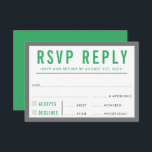RSVP REPLY RESPONSE modern bold boy grey green<br><div class="desc">by kat massard >>> https://linktr.ee/simplysweetpaperie <<< A bold type design for your RSVP REPLY CARDS - to match your main invitations. Love the design, but would like to see some changes - another colour scheme, product, add a photo or adapted for a different occasion - no worries simply contact me,...</div>