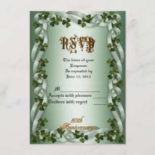 RSVP response card 50th anniversary vow renewal Ir
