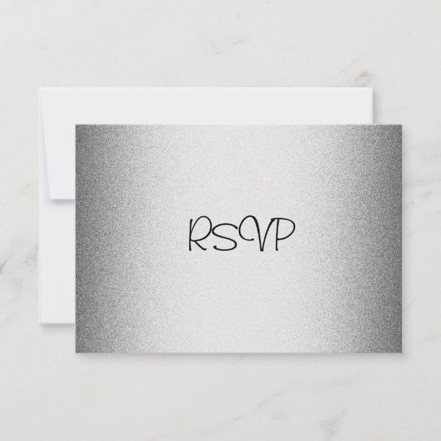 RSVP Response Card All Events Elegant Silver (Front)