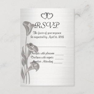 RSVP response card calla lilies