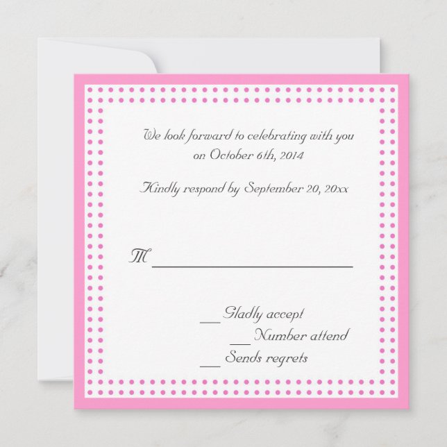 RSVP,response card for wedding invitation (Front)