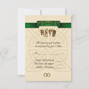 RSVP response card Irish theme