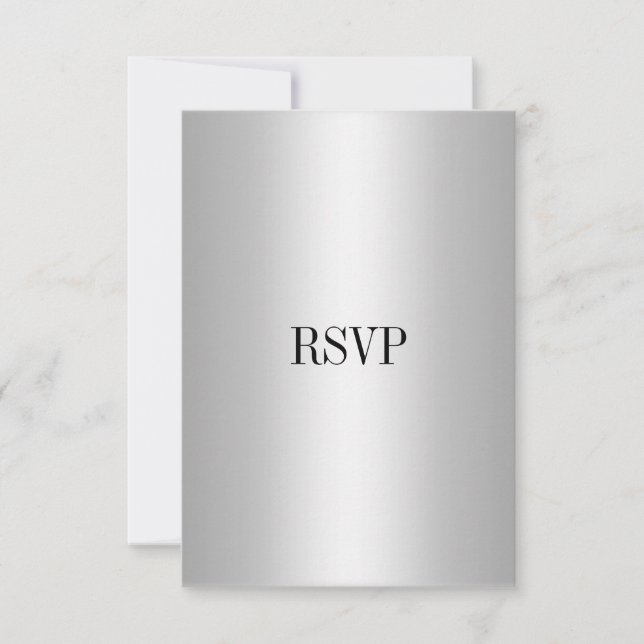 RSVP Response Card Silver All Events (Front)