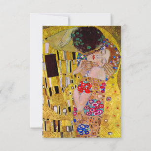 RSVP Response Card; The Kiss by Gustav Klimt