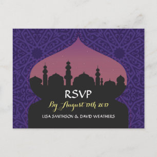 RSVP Response Wedding Postcard Arabian Nights