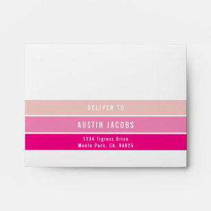 RSVP RETURN ADDRESS modern gradient pretty pink Envelope