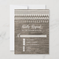 RSVP Rustic Vintage Lace Wood Script Typography