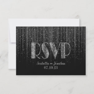 RSVP Silver Star Shower and Black Card
