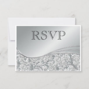 RSVP Silver Wedding invitation Announcement