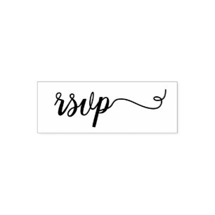 RSVP simple black script Self-inking Stamp