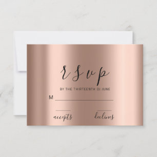 RSVP Skinny Black White Rose Florals Minimalism Card