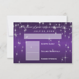 RSVP Star Lights in Metallic Purple - RSVP Card