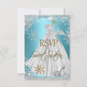 RSVP Sweet 16 Sweet Sixteen Teal White Gold Elite