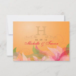 RSVP - Tangerine Fall Wedding Reply Cards