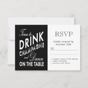 RSVP - Time to Drink Champagne Card