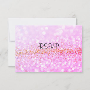 RSVP to match invite pink sparkle wonder