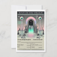 🌌 “RSVP to the Dream: Weirdcore Wedding Card” 🌌