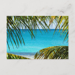 RSVP Tropical Beach framed with Palm Fronds Card