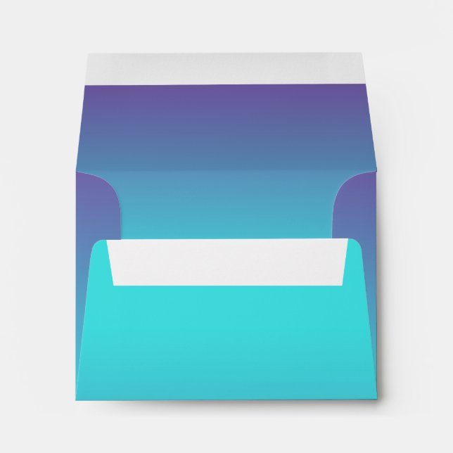 RSVP Turquoise to Purple Ombre with Star Envelope (Back (Bottom))