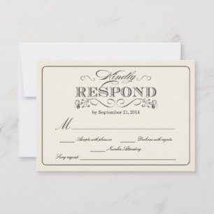 RSVP Vintage White - with Song Request WT313 Card