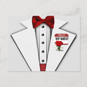 RSVP   VIP TUXEDO INVITATION POSTCARD
