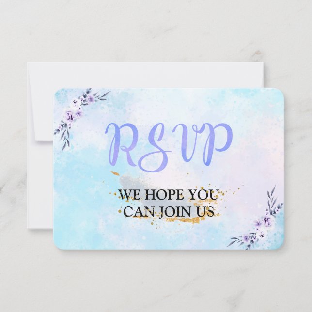 RSVP Watercolor Pastel Card (Front)