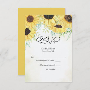 RSVP Watercolor Yellow Sunflowers